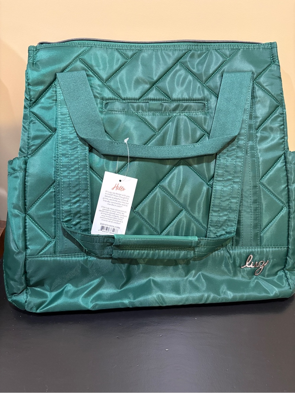 Lug “Baby Yacht” Carryall Tote/Travel Bag. Wickedly Green. NWT - Picture 12 of 14